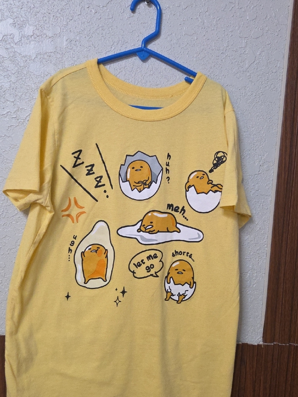 Sanrio Gudetama The Lazy Egg Yellow Graphic T-Shirt  Xsmall Sz [1693]